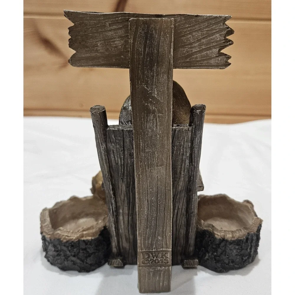 Git Yer Spice Salt‎ & Pepper Shaker Holder Hillbilly Banjo Player Dog Rustic...